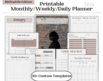Bibliophile Planner Printable | Reading Tracker (Digital Download)