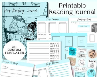 Classic Reading Journal Printable | Reading Tracker | Easy Printable Book Tracker | Reading Journal Instant Download | Journal for Reader