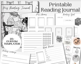 Classic Reading Journal Printable | Reading Tracker | Easy Printable Book Tracker | Reading Journal Instant Download | Journal for Reader