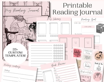 Classic Reading Journal Printable | Reading Tracker | Easy Printable Book Tracker | Reading Journal Instant Download | Journal for Reader
