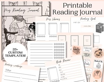 Classic Reading Journal Printable | Reading Tracker | Easy Printable Book Tracker | Reading Journal Instant Download | Journal for Reader