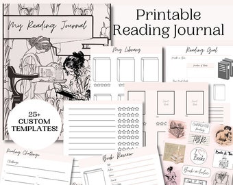 Classic Reading Journal Printable | Reading Tracker | Easy Printable Book Tracker | Reading Journal Instant Download | Journal for Reader