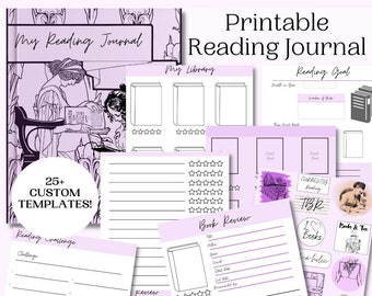 Classic Reading Journal Printable | Reading Tracker | Easy Printable Book Tracker | Reading Journal Instant Download | Journal for Reader