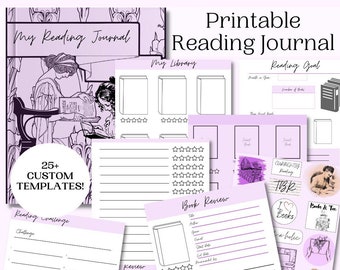 Classic Reading Journal Printable | Reading Tracker | Easy Printable Book Tracker | Reading Journal Instant Download | Journal for Reader