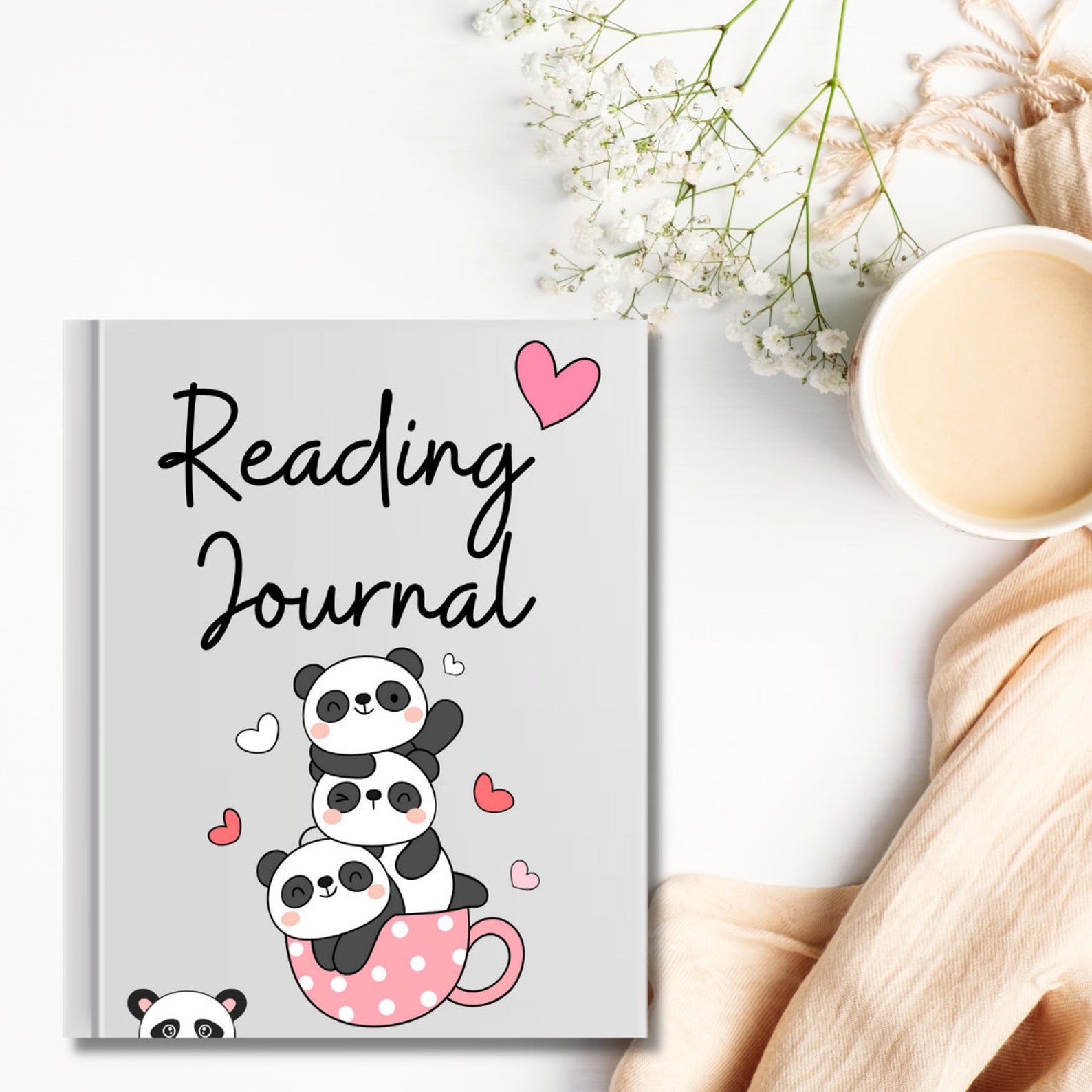 Cute Panda Reading Journal Printable | Reading Tracker | Easy Printable Book Tracker | Reading ...