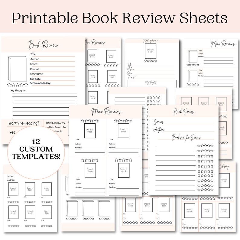 5-book-review-sheets-bundle-printable-reading-tracker-sheets-easy