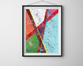 Matte Geometric wall decor art print