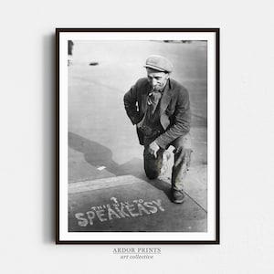 This Way To Speakeasy Wall Art, Vintage Black and White Print, Alcohol Prohibition Poster, Man Cave Brewery Decor, Retro Garage Wall Decor