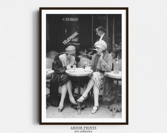 パリカフェ 1920年代 写真ポスタープリント コーヒー 紅茶 白黒写真