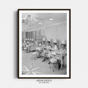 Vintage Hair Salon Print: Retro Beauty Salon Decor (Digital Download)
