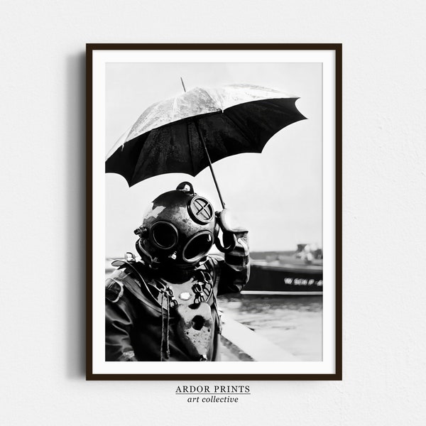 Deep Sea Diver Art - Etsy