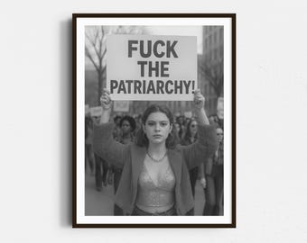 Lámina "A la mierda con el patriarcado": Arte mural feminista retro (descarga digital)