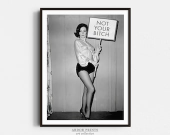 Vintage Woman Empowerment Print: Retro Feminist Wall Art (Digital Download)
