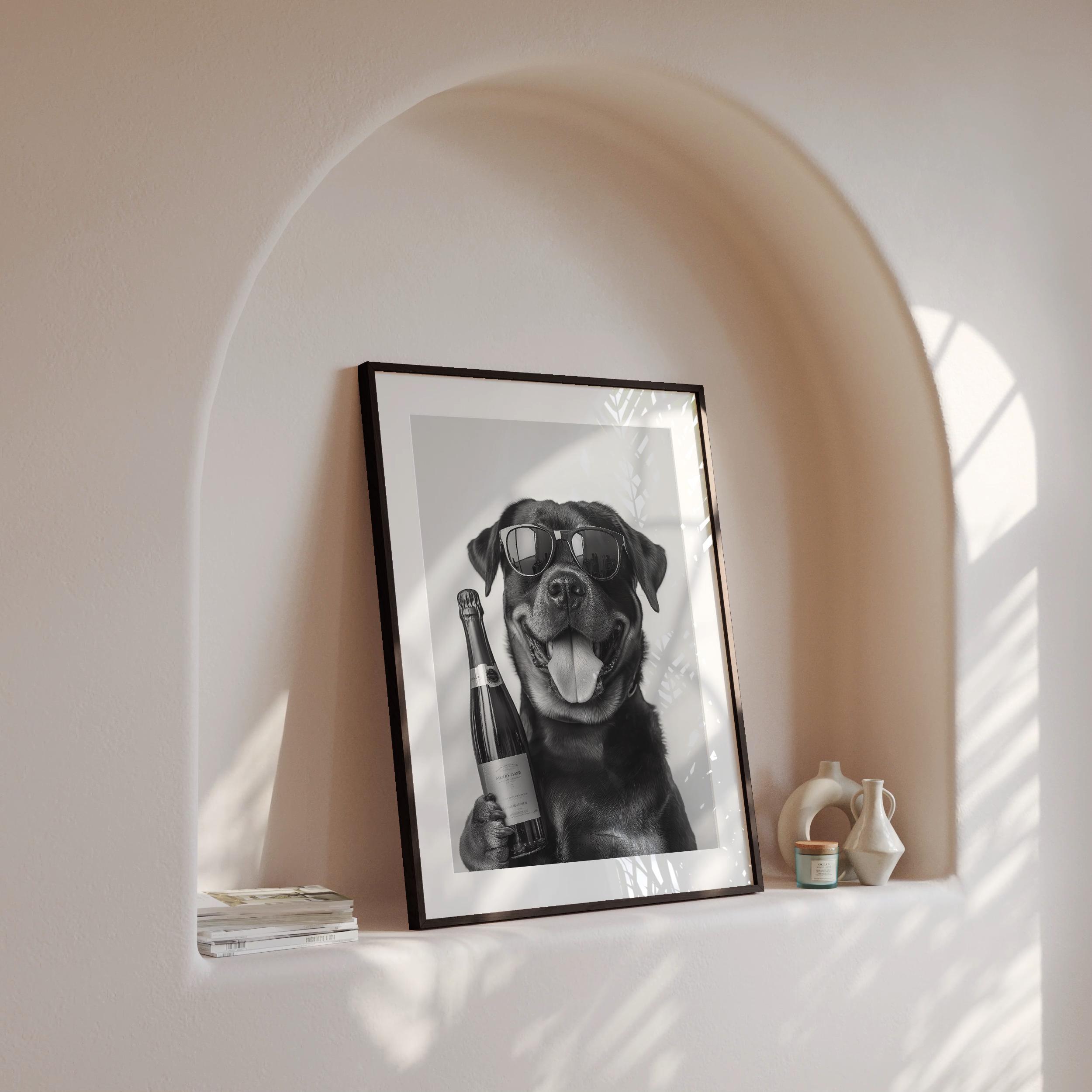 Stampa commemorativa del cane Rottweiler, regalo di ricordo per animali domestici, cane Rottweiler scomparso, amico per sempre nel mio cuore, disegno a sublimazione PNG - Italia