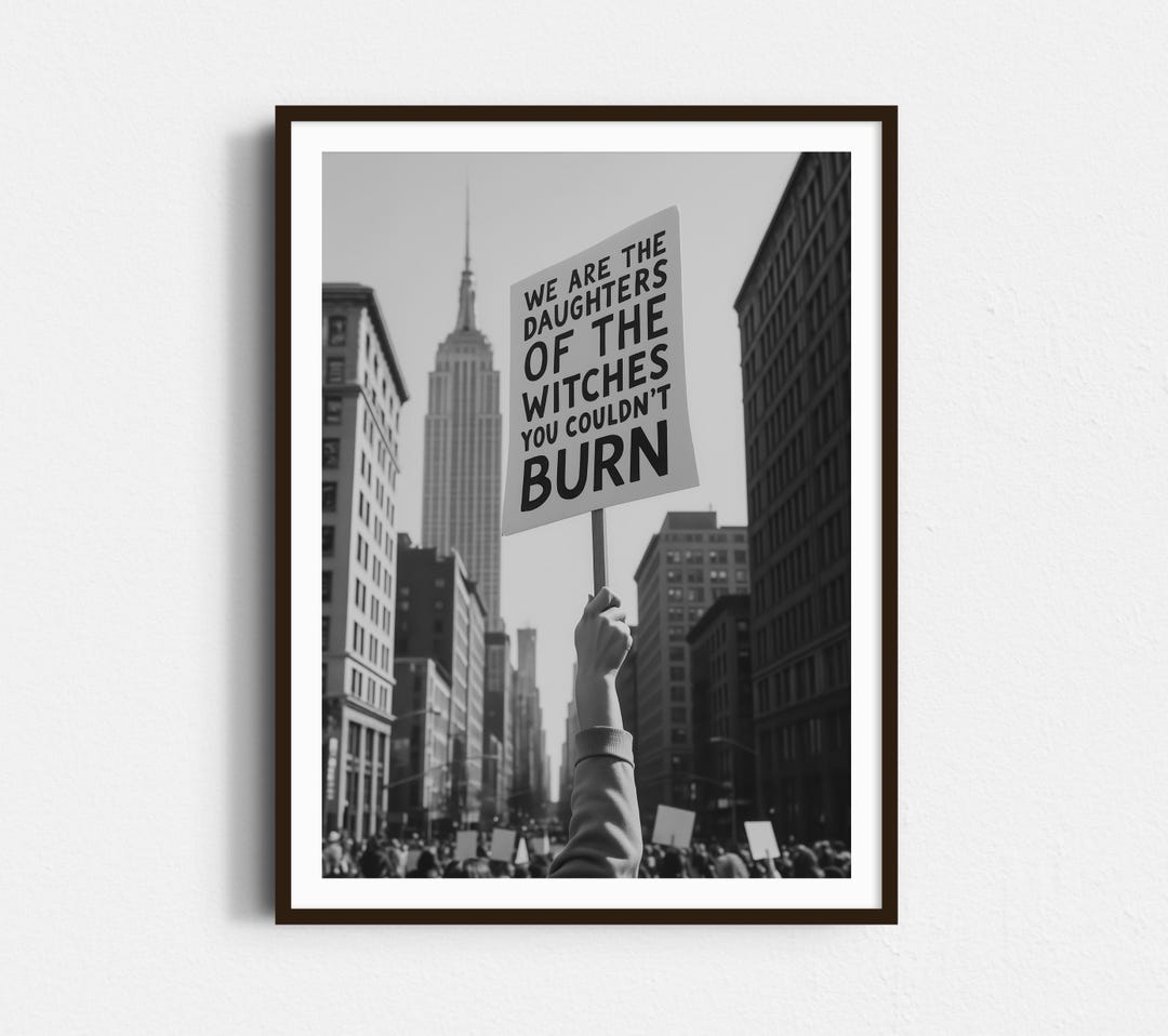 Protest Prints Feminist Protest Print: Women's Rights Poster, Retro Activist Feminism ...