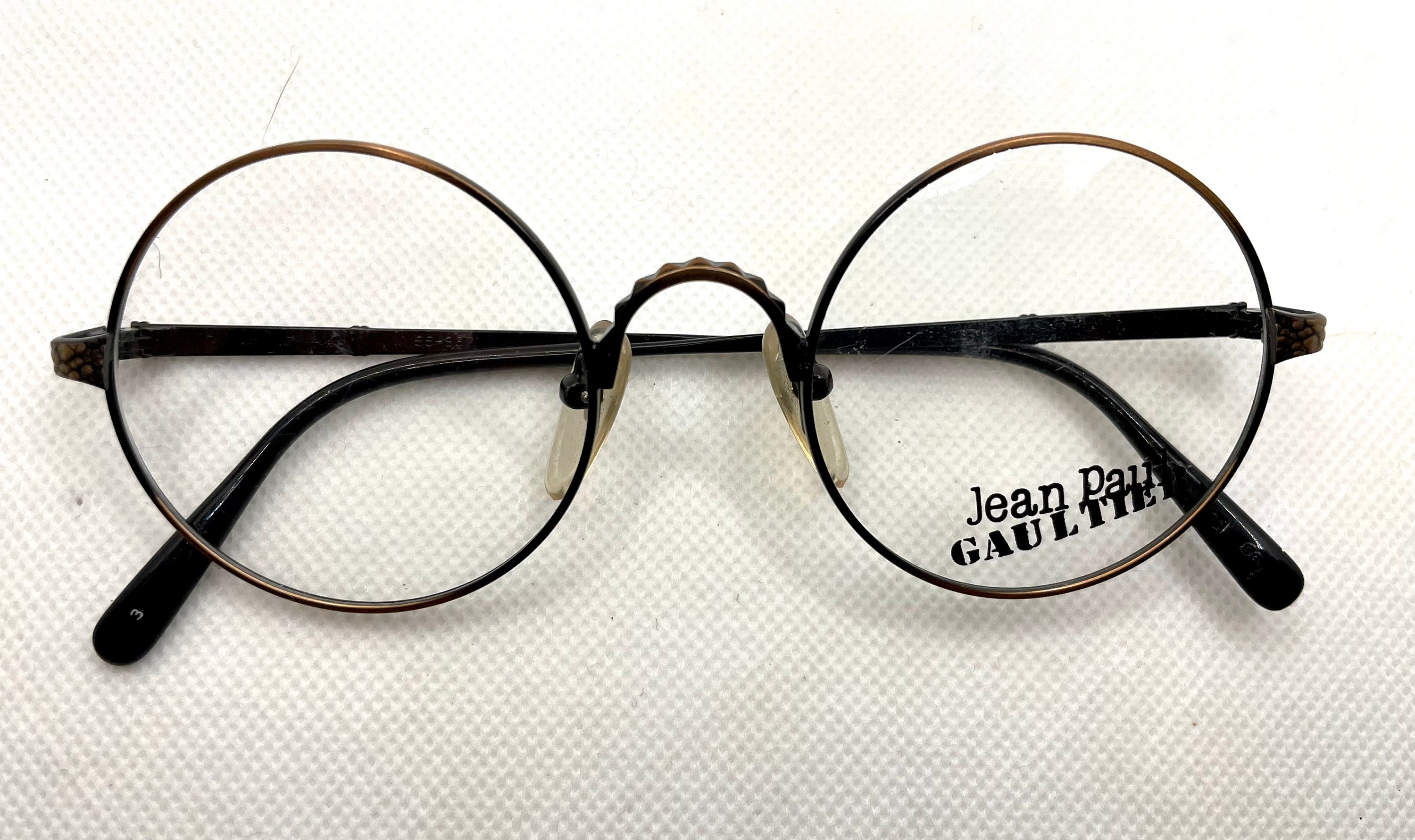 小物 jean paul gaultier glasses code Jean-Paul GAULTIER 56-7116 Metal Clip-on Sun Glasses Black