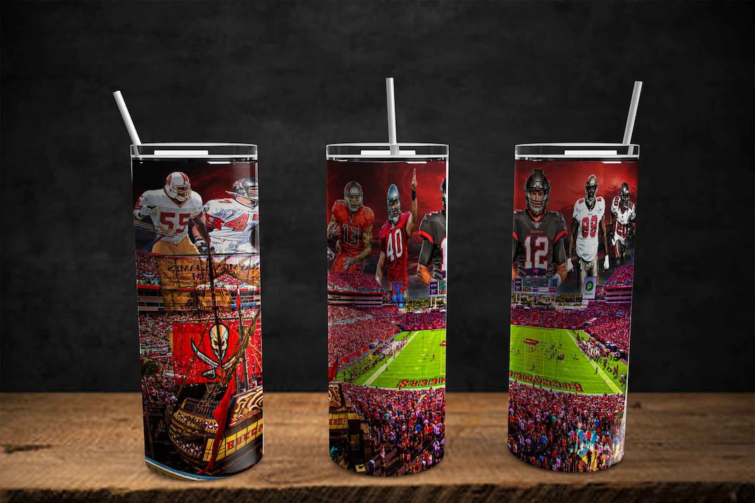 20oz Skinny Tumbler Football Wrap, Sublimation Tumbler Wrap,tampa