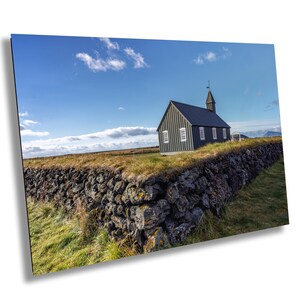 Budir Chiesa Nera d'Islanda Fotografia / Stampa su carta fine art, Tela incorniciata o senza cornice, Acrilico, Metallo, Varie dimensioni, Spedizione gratuita