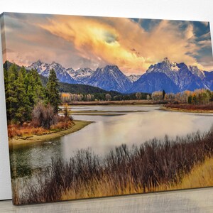 Oxbow Bend Grand Teton Nationalpark | Berg Liebhaber Foto Geschenk Wyoming Tetons Fotografie Wand Kunst Druck für Haus Büro Dekor