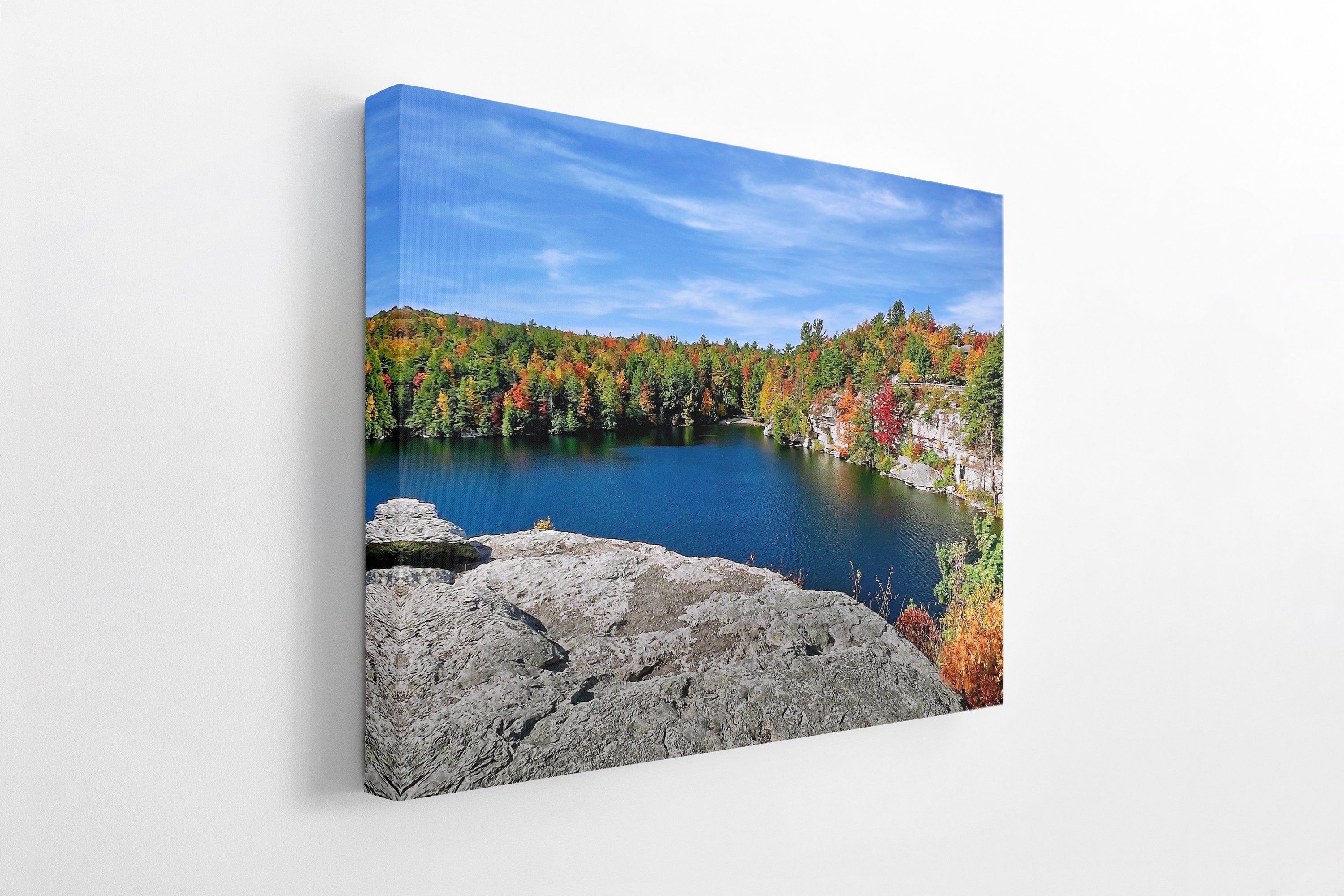 Lake Minnewaska Fall Foliage Wall Artcatskill Mountains New York