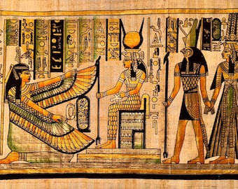 カルナックギャラリー エジプトのパピルス紙 手描きサイン入り