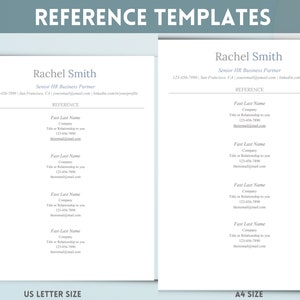 HR Resume ATS Friendly Template Prefilled Editable Skills Cover Letter ...