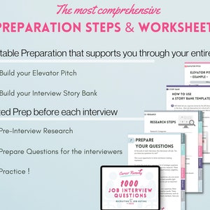 Job Interview Prep Workbook With 1000 Real Behavioral Interview ...