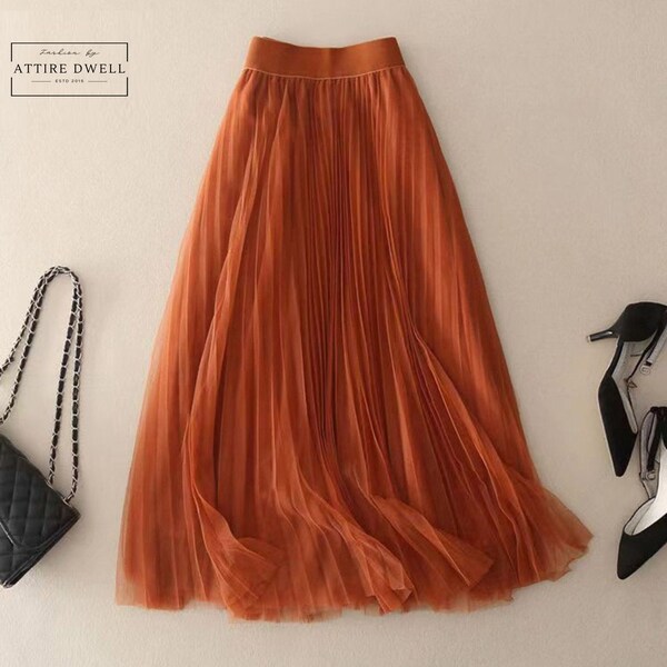 Layered Tulle Skirt in Natural