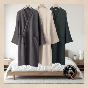 Muslin Pajamas Kimono Robe Cotton Sleepwear For Women Muslin Pajama Set Comfy Kimono Robe Organic Clothing Muslin Cotton Lounge
