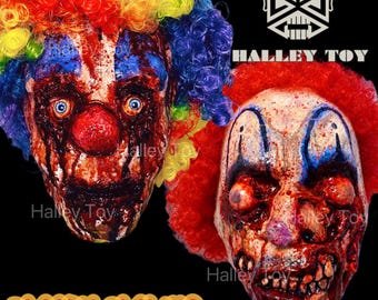Halloween Bloody Clown Latex Mask Super Realistic Horror Gore Mask Halley Toy Original Deluxe Costume Mask Haunted House movie quality mask