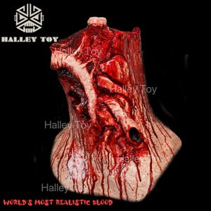 Halloween Severed headless neck gore pro deluxe latex mask Movie quality haunted house decor mask with world’s most realistic blood