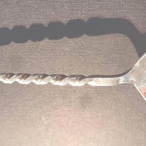 Antique twisted shell lace design berry or salt spoon
