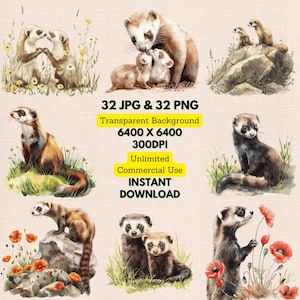 Aquarel fret buiten natuur clipart PNG bundel, commercieel gebruik, digitale download, huwelijksuitnodigingen, wenskaarten, ongewenste journaling