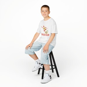 Soccer Kids Tee, Sports Youth Shirt, Children&#39;s Soccer T-Shirt, Soccer Ball Theme Toddler Top, Soccer Fan Apparel, Soccer Birthday Gift