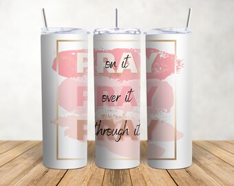 Prega su di esso Modello di design per bicchiere magro da 20 once, download digitale PNG