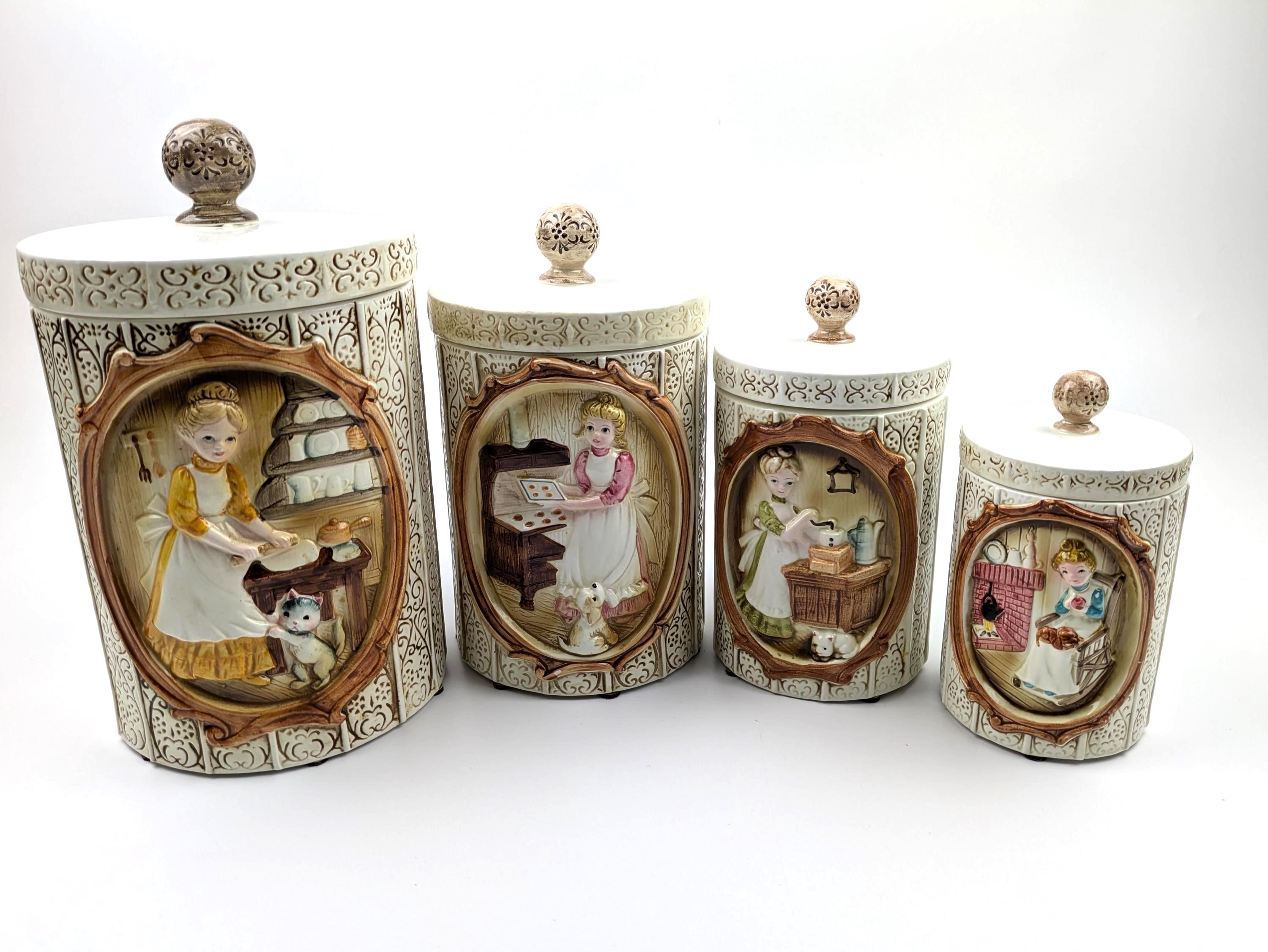 Vintage Sears Kitchen Canisters - Etsy