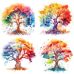 Watercolor Tree of Life PNG, Tree of Life Digital Clipart Wall Decor, Giant Tree PNG, Tree of Life Sublimation Art