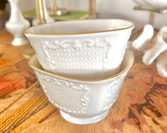 Vintage Lenox Dishes-24k Gold Trim Cream Color Fine Porcelain Serve-ware