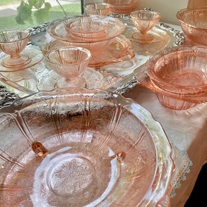 Vintage Jeanette Cherry Blossom Pink Depression Glass Choose from 11 image 2