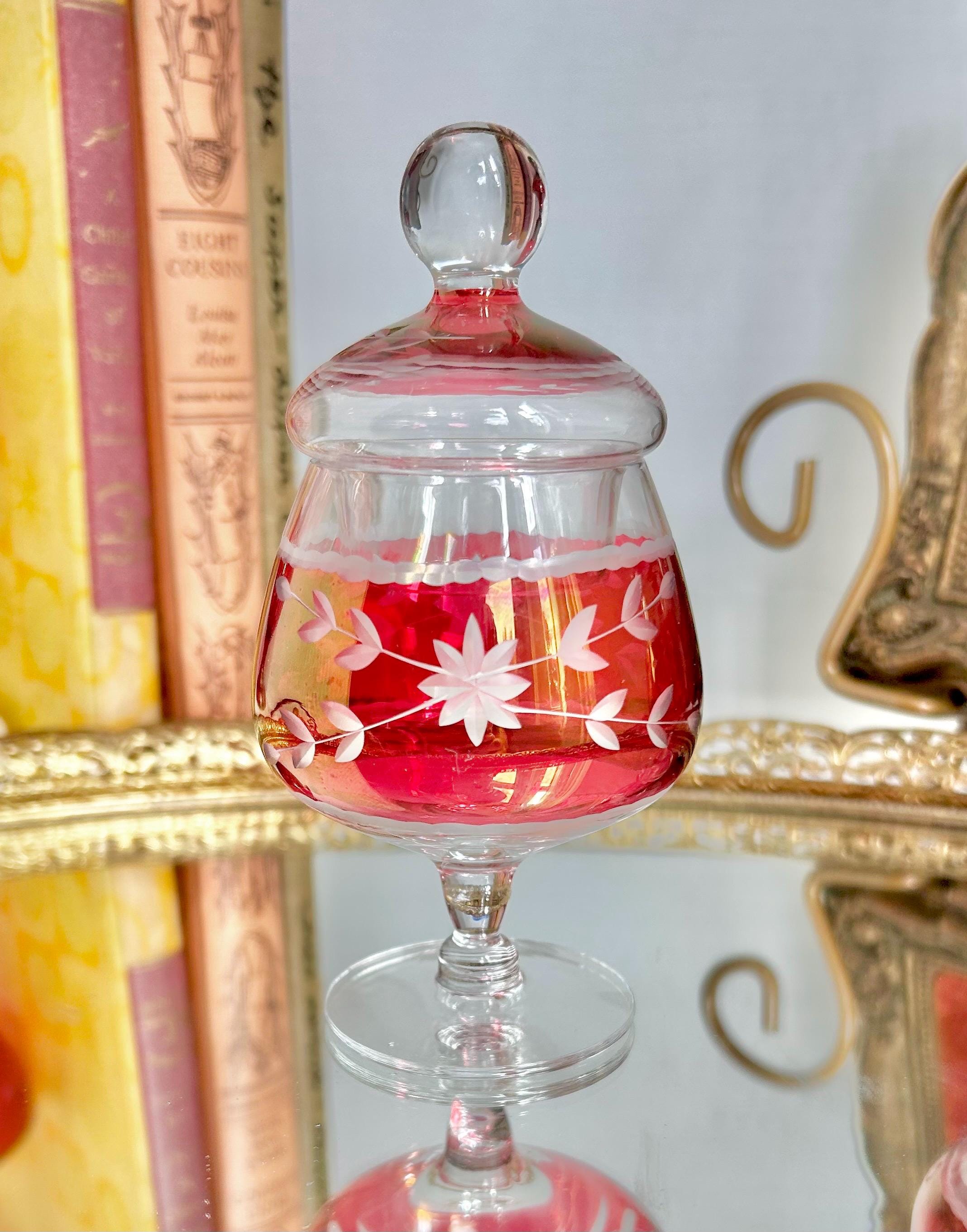Ruby Red Canister - Etsy