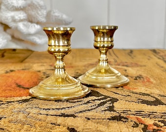 Vintage Petit Brass Candle Holders