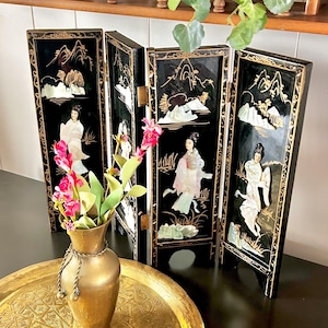 Japanese Four Panel Screen - Etsy