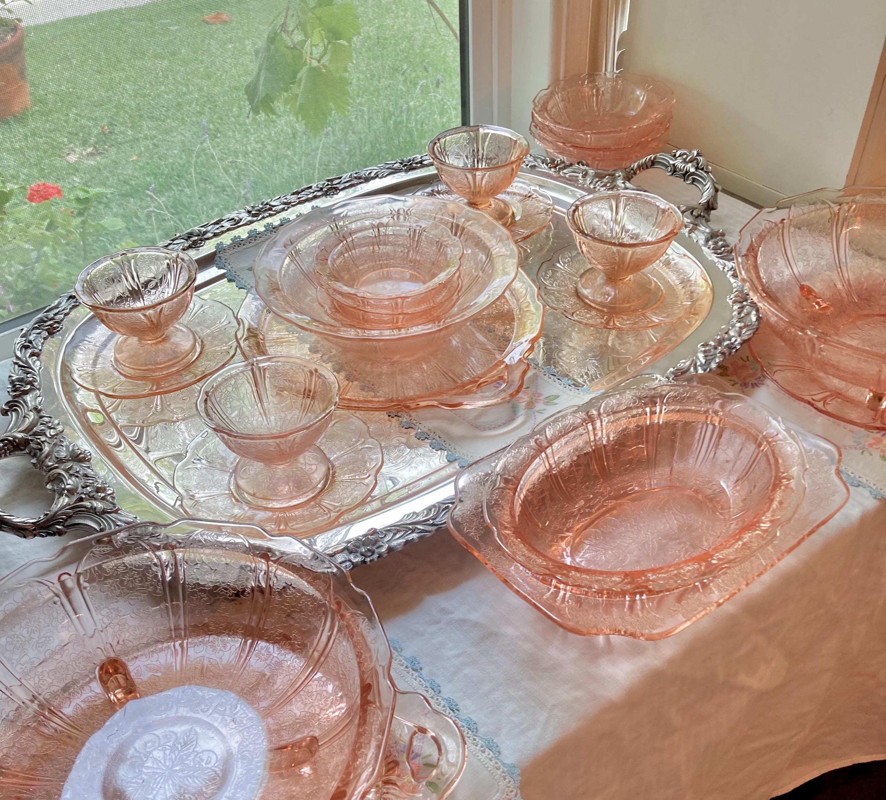 フェントン　ウランガラス　ディプレッショングラス　ボウル　カスタードガラス Depression glass - Etsy 日本