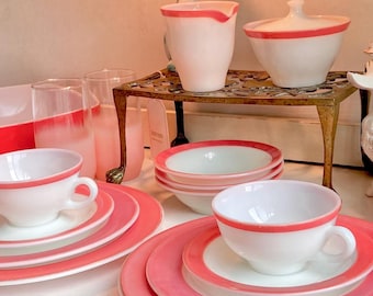 Vintage Corning Pyrex Milk Glass Dishes | Turquoise Aqua Blue