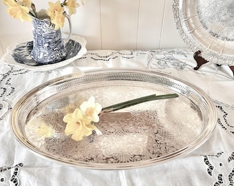 Vintage International Silver plated 22 inch Oval Tray