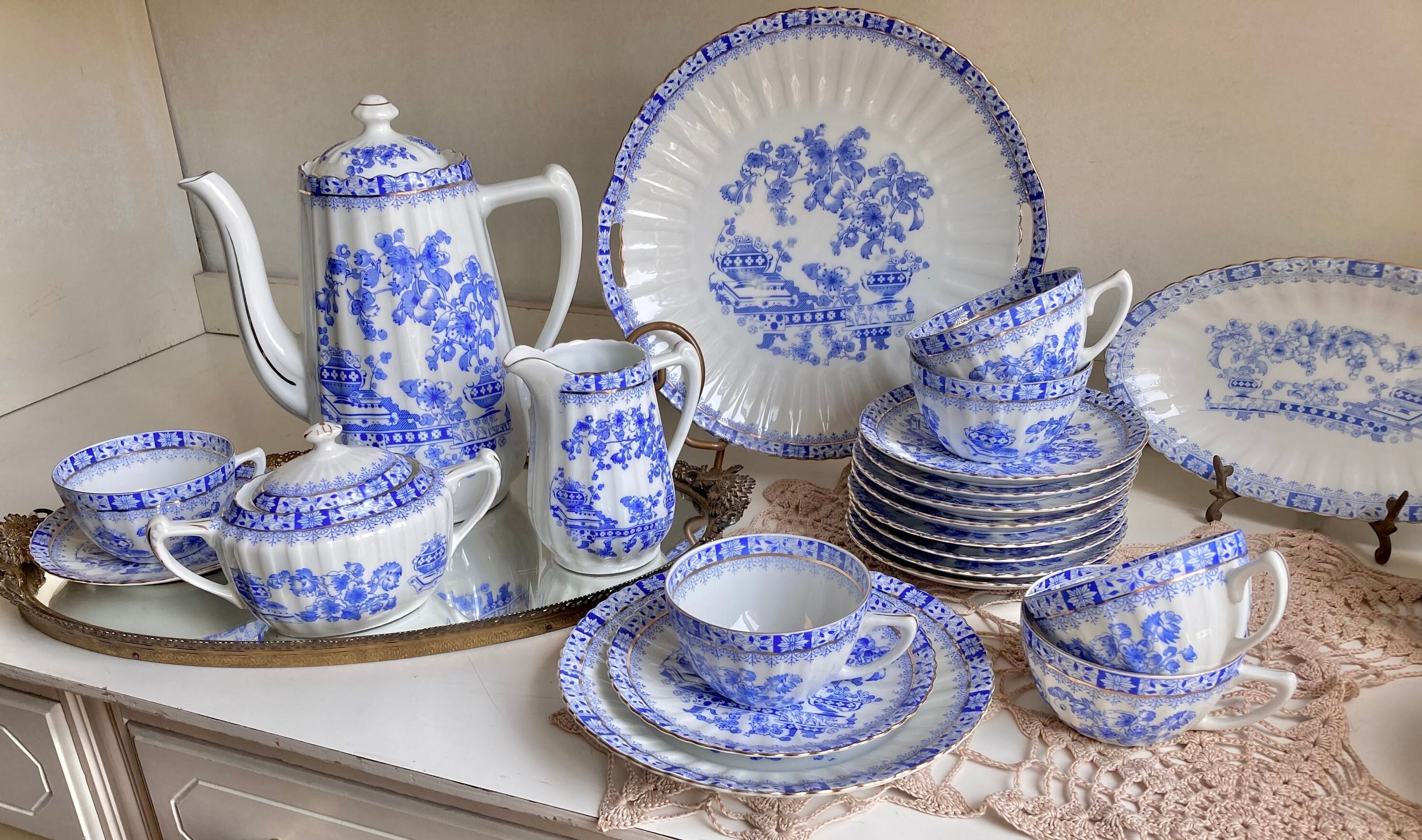 Vintage Classic Blue and White Fine China - 