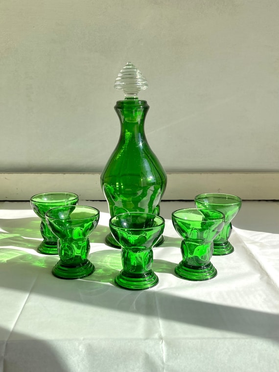 蓋付きベルギー製エメラルドグリーン ガラス瓶4個 蓋付きベルギー製エメラルドグリーン ガラス瓶4個