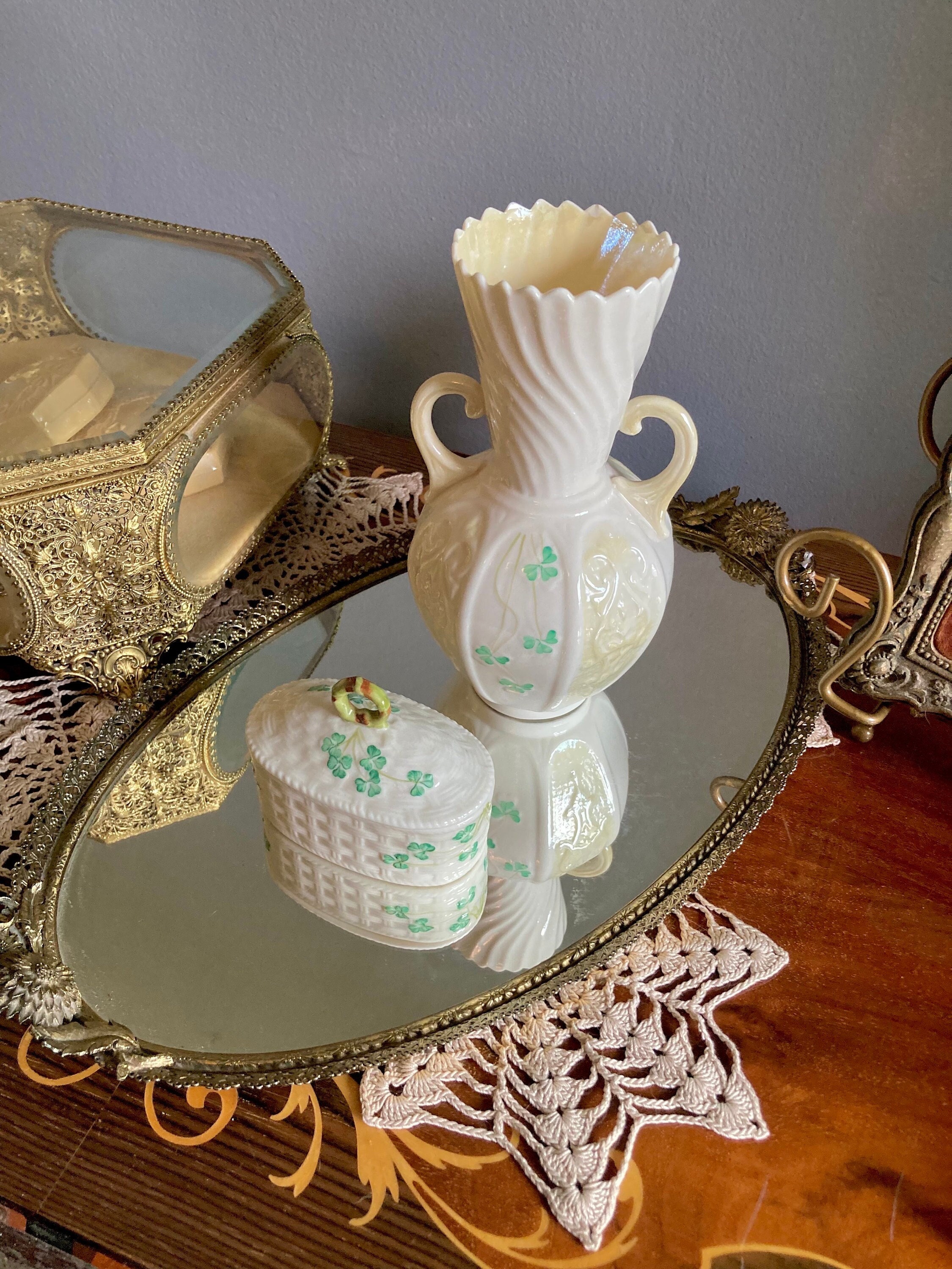 Antique Belleek Pottery - Etsy
