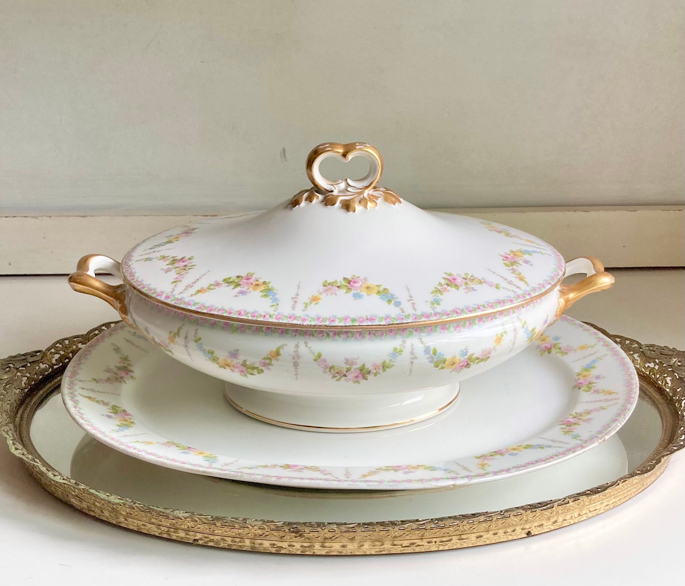 LIMOGES ポット （フランス製LIMOGES【Barbeaux】マリー
