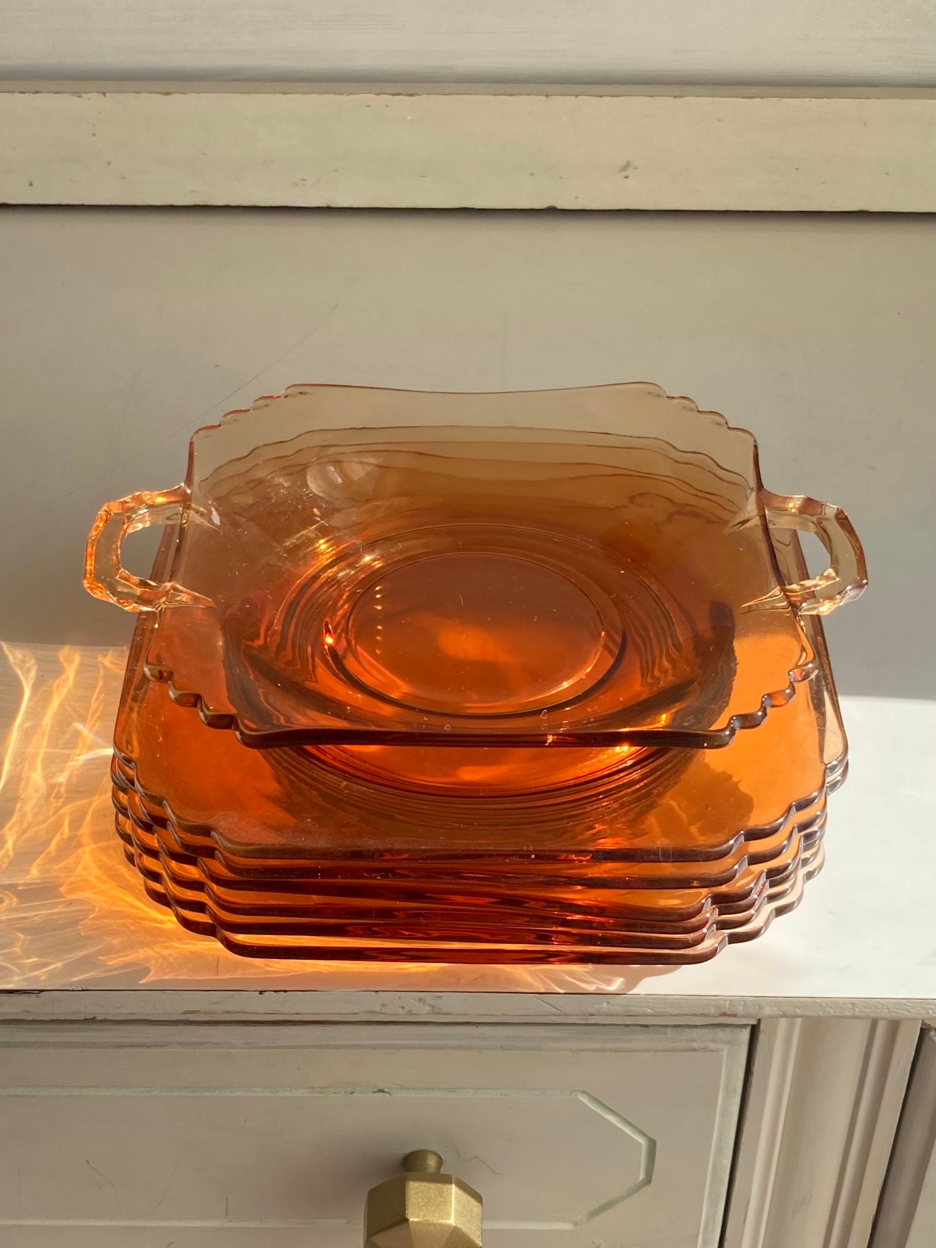 Fostoria dinner plates glass plates - Etsy 日本